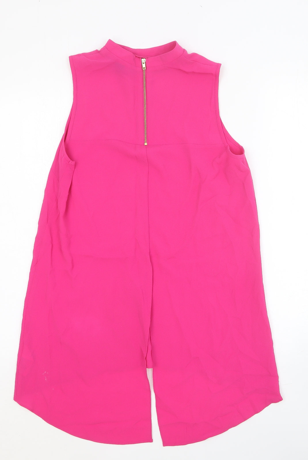Primark Womens Pink Viscose Basic Tank Size 10 Mock Neck
