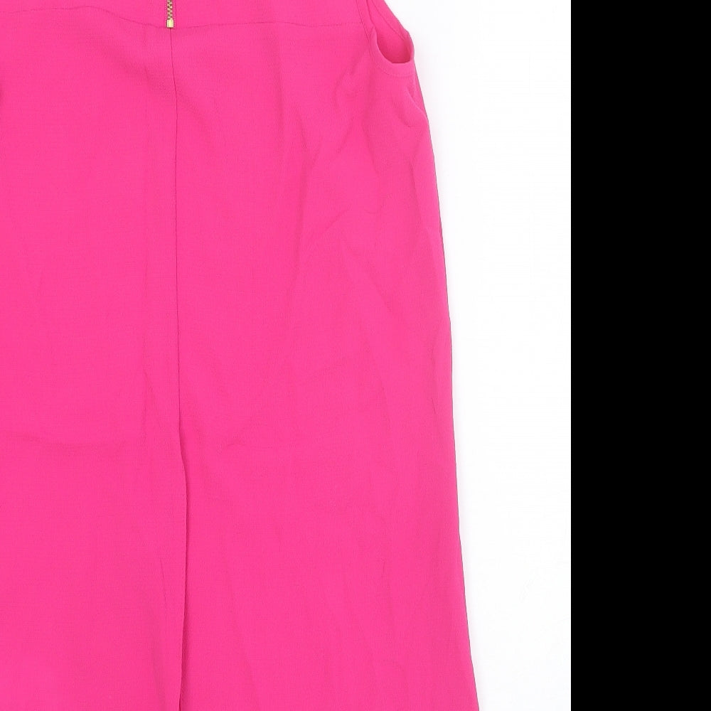 Primark Womens Pink Viscose Basic Tank Size 10 Mock Neck