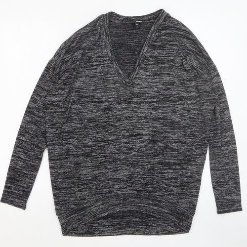 Wilfred Womens Grey V-Neck Cotton Pullover Jumper Size L