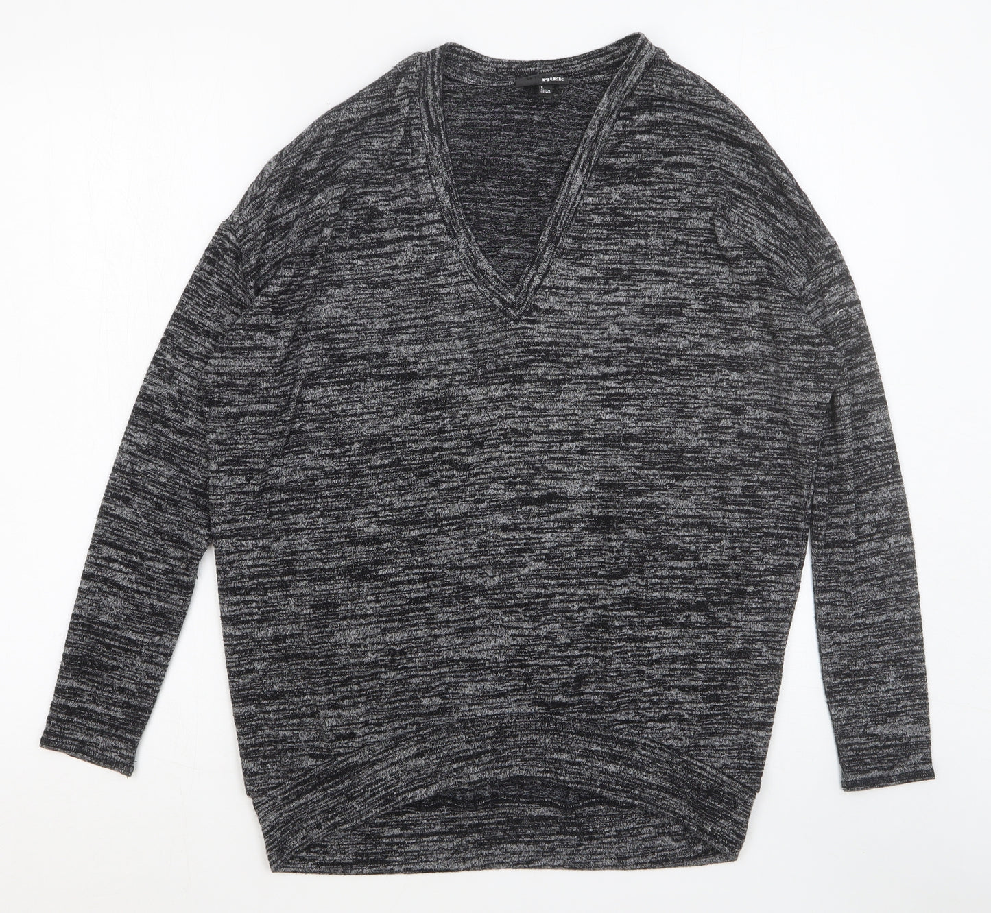 Wilfred Womens Grey V-Neck Cotton Pullover Jumper Size L