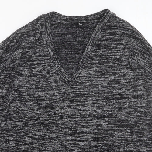Wilfred Womens Grey V-Neck Cotton Pullover Jumper Size L