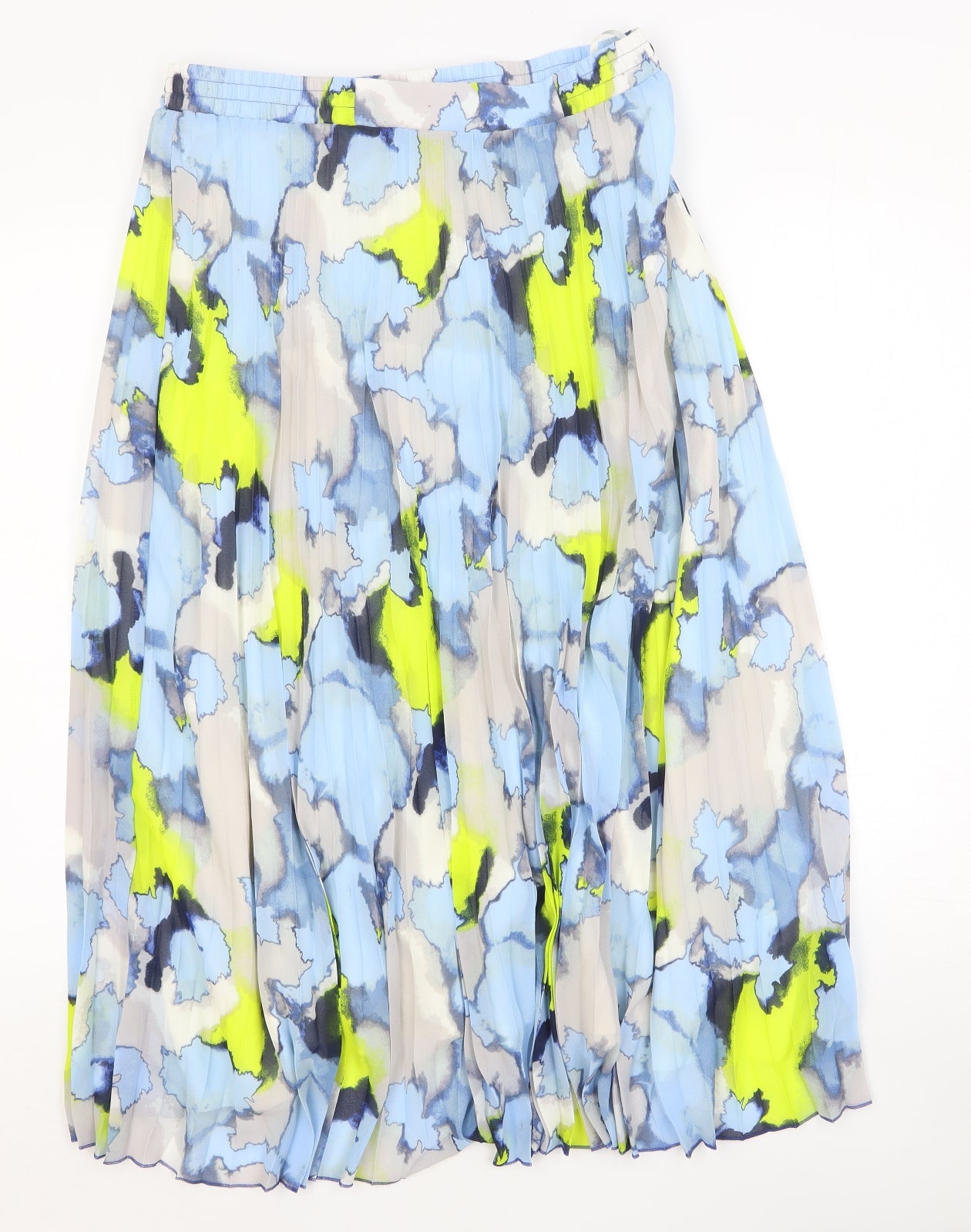 Marks and Spencer Womens Multicoloured Geometric Polyester Swing Skirt Size 14