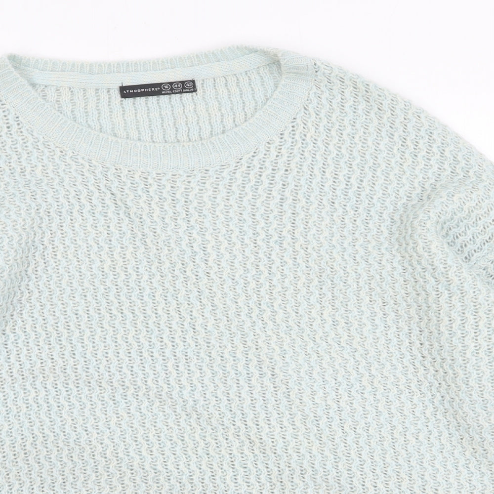 Primark Womens Blue Scoop Neck Polyester Pullover Jumper Size 16