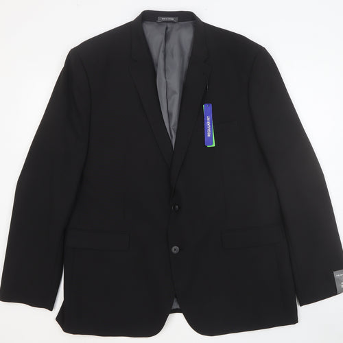 Primark Mens Black Polyester Jacket Suit Jacket Size 48 Regular