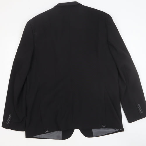 Primark Mens Black Polyester Jacket Suit Jacket Size 48 Regular