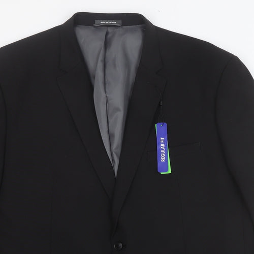Primark Mens Black Polyester Jacket Suit Jacket Size 48 Regular
