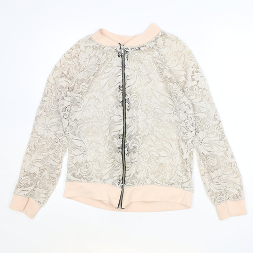 IX Womens Pink Jacket Size 8 Zip