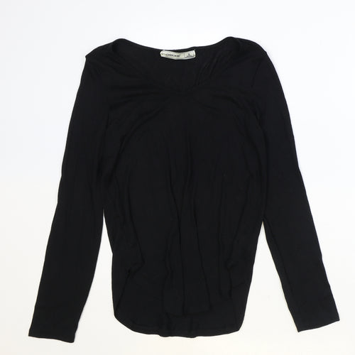 Cherokee Womens Black Viscose Basic Blouse Size S V-Neck