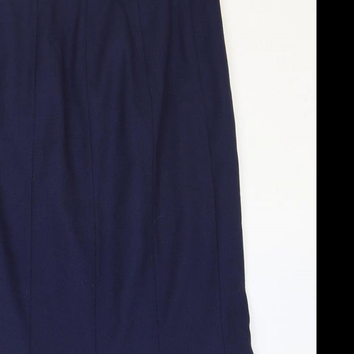 Jaques Vert Womens Blue Polyester Trumpet Skirt Size 18 Zip