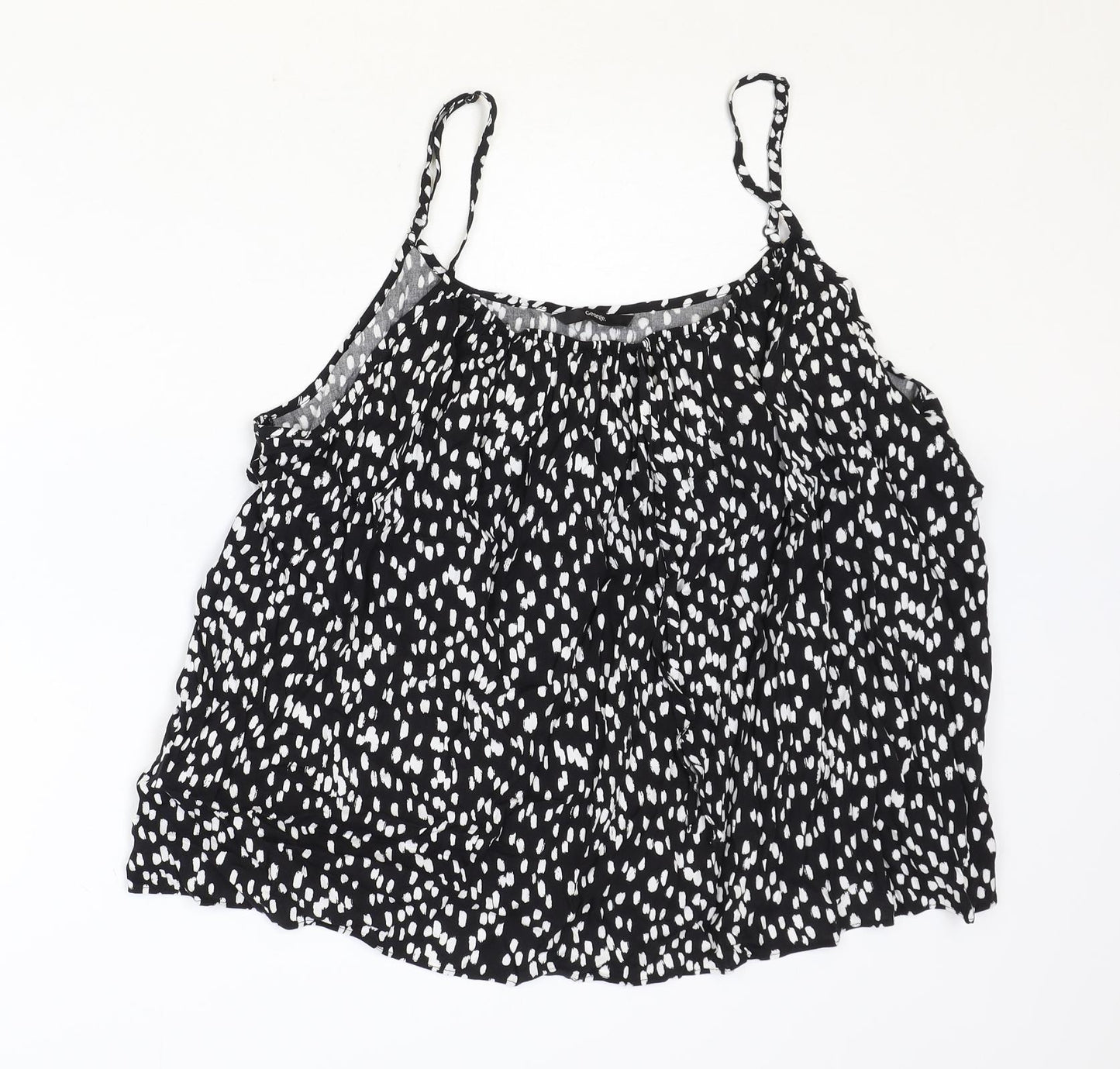 George Womens Beige Geometric Viscose Camisole Tank Size 18 Scoop Neck