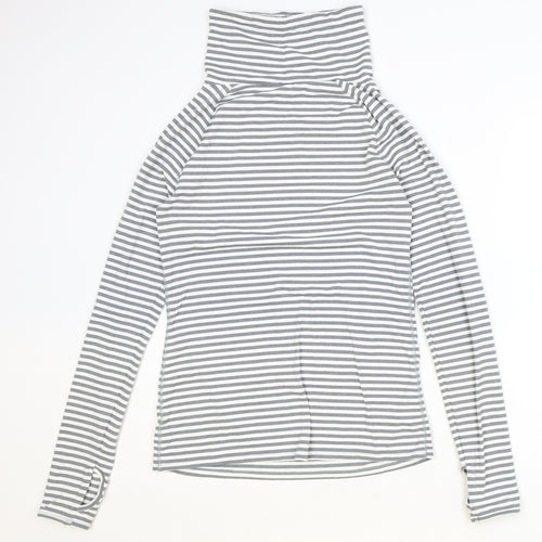 Gap Womens Grey Striped Polyester Pullover Sweatshirt Size S Pullover