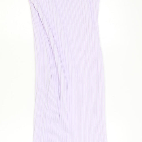 Missguided Womens Purple Polyester Bodycon Size L Square Neck Pullover