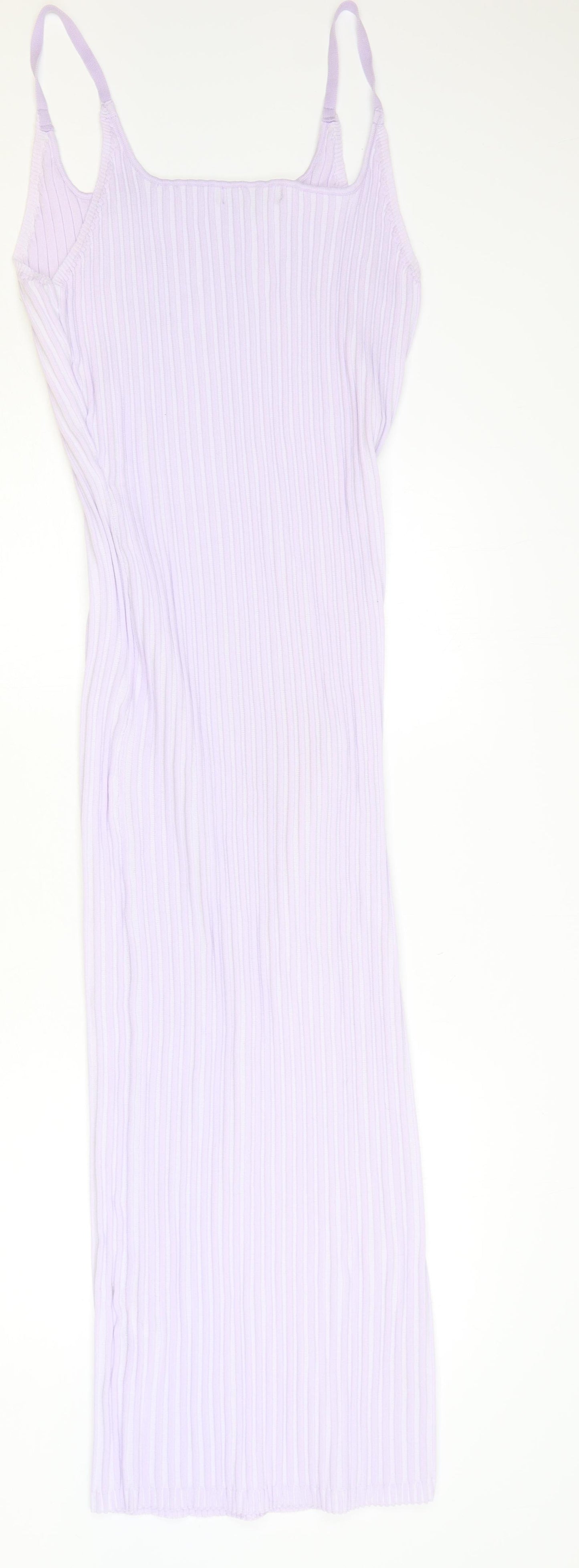 Missguided Womens Purple Polyester Bodycon Size L Square Neck Pullover