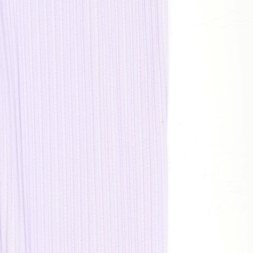 Missguided Womens Purple Polyester Bodycon Size L Square Neck Pullover