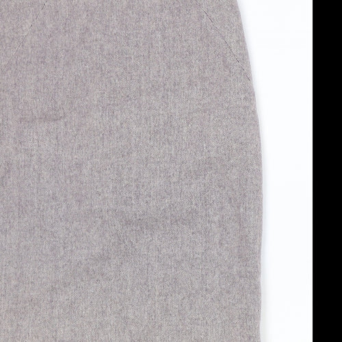 F&F Womens Purple Acrylic Straight & Pencil Skirt Size 8 Zip