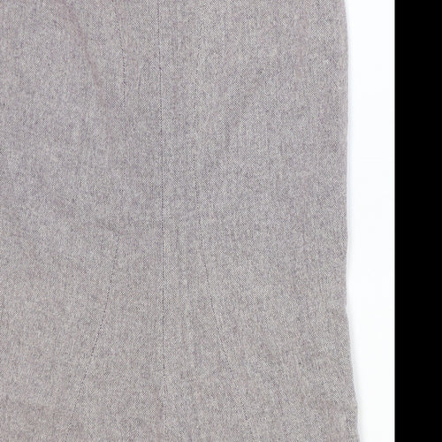 F&F Womens Purple Acrylic Straight & Pencil Skirt Size 8 Zip