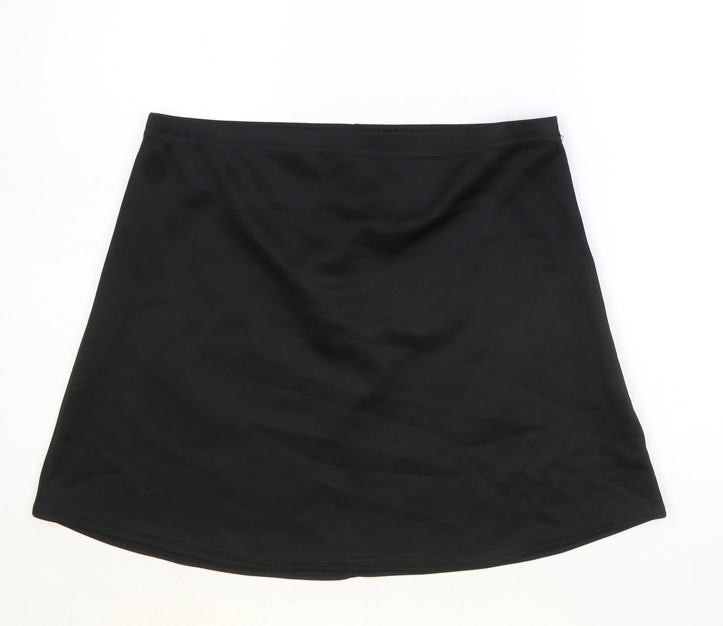Boohoo Womens Black Polyester Straight & Pencil Skirt Size 16