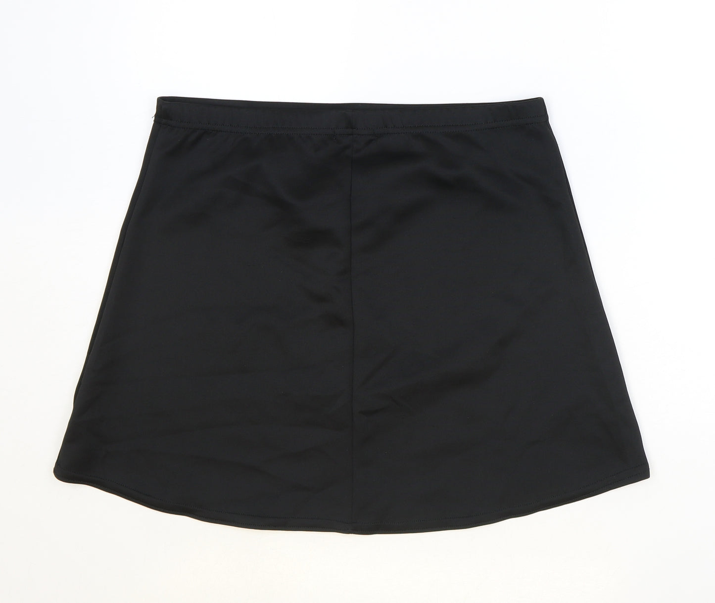 Boohoo Womens Black Polyester Straight & Pencil Skirt Size 16