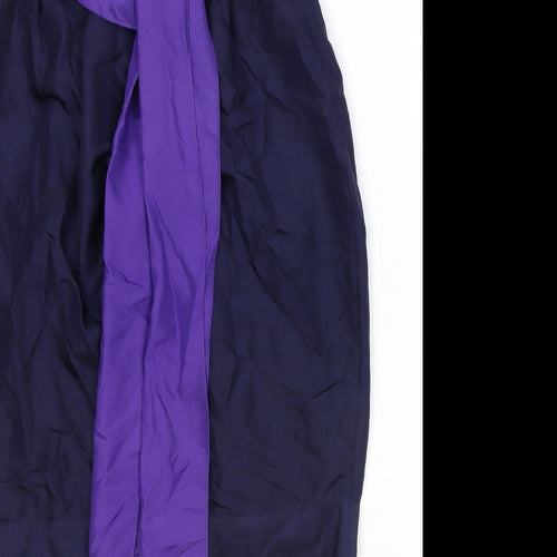 Warehouse Womens Purple Silk Mini Size 8 Sweetheart Zip