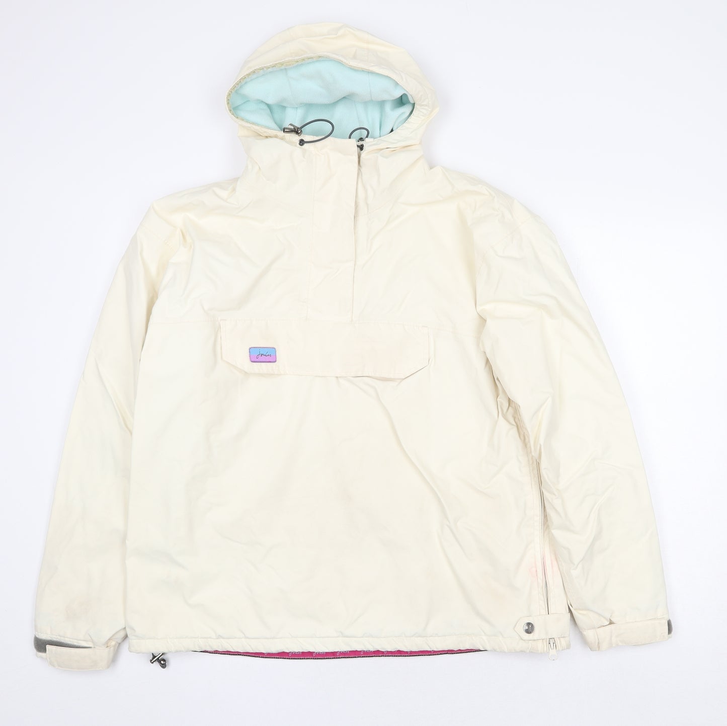Joules Womens Beige Anorak Jacket Size 12 Zip