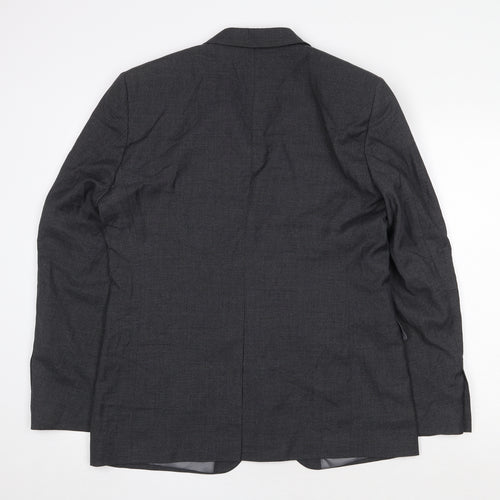 TU Mens Grey Cotton Jacket Suit Jacket Size 40 Regular