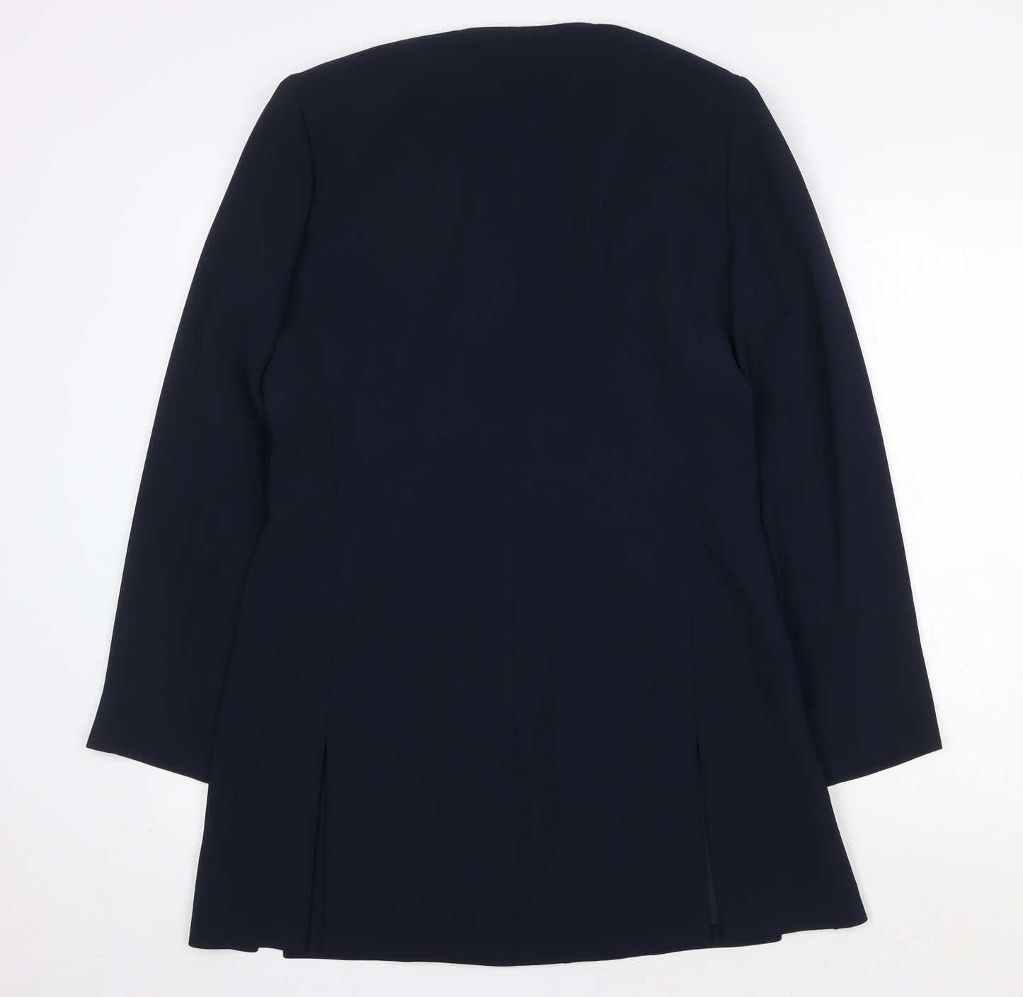 Frank Usher Womens Blue Overcoat Coat Size 10 Button