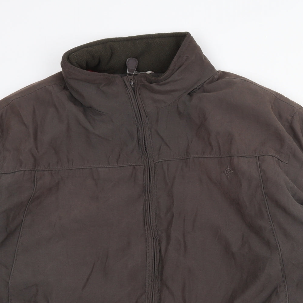Maine New England Mens Brown Jacket Size XL Zip