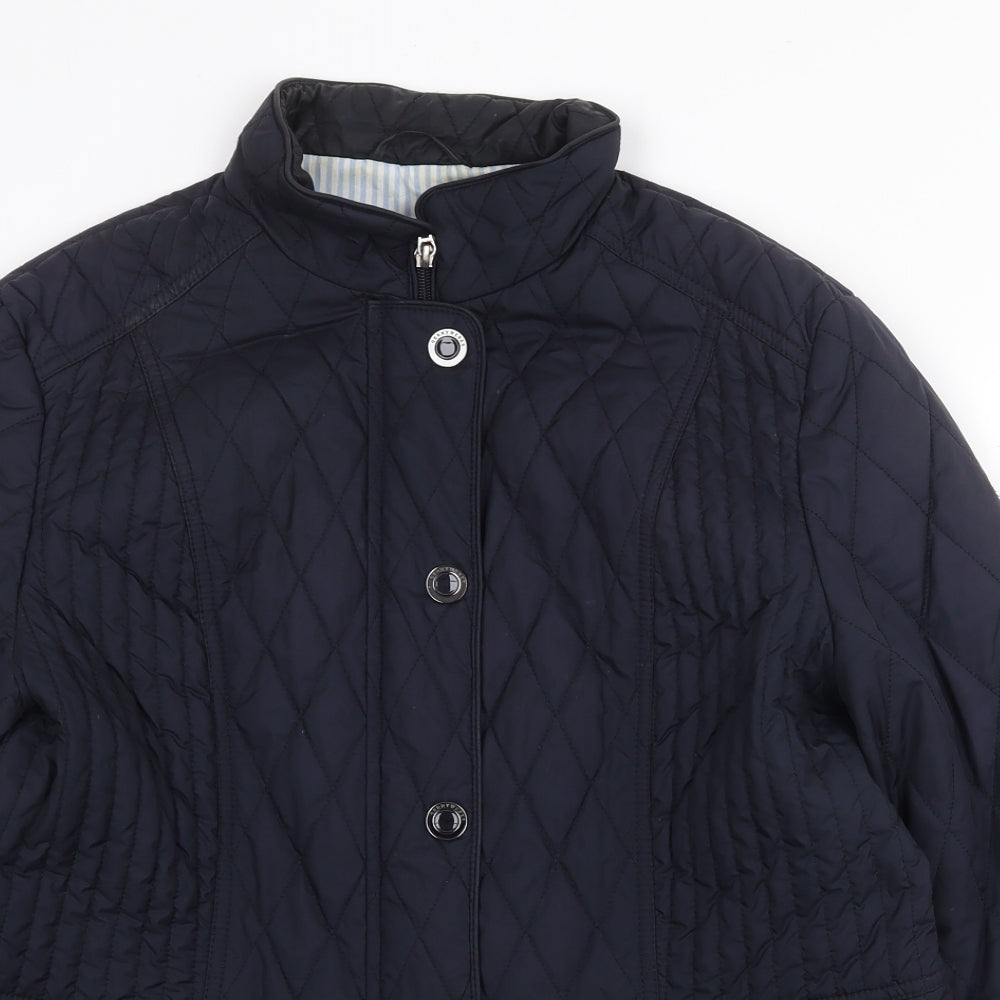 Gerry Weber Womens Brown Quilted Jacket Size L Zip