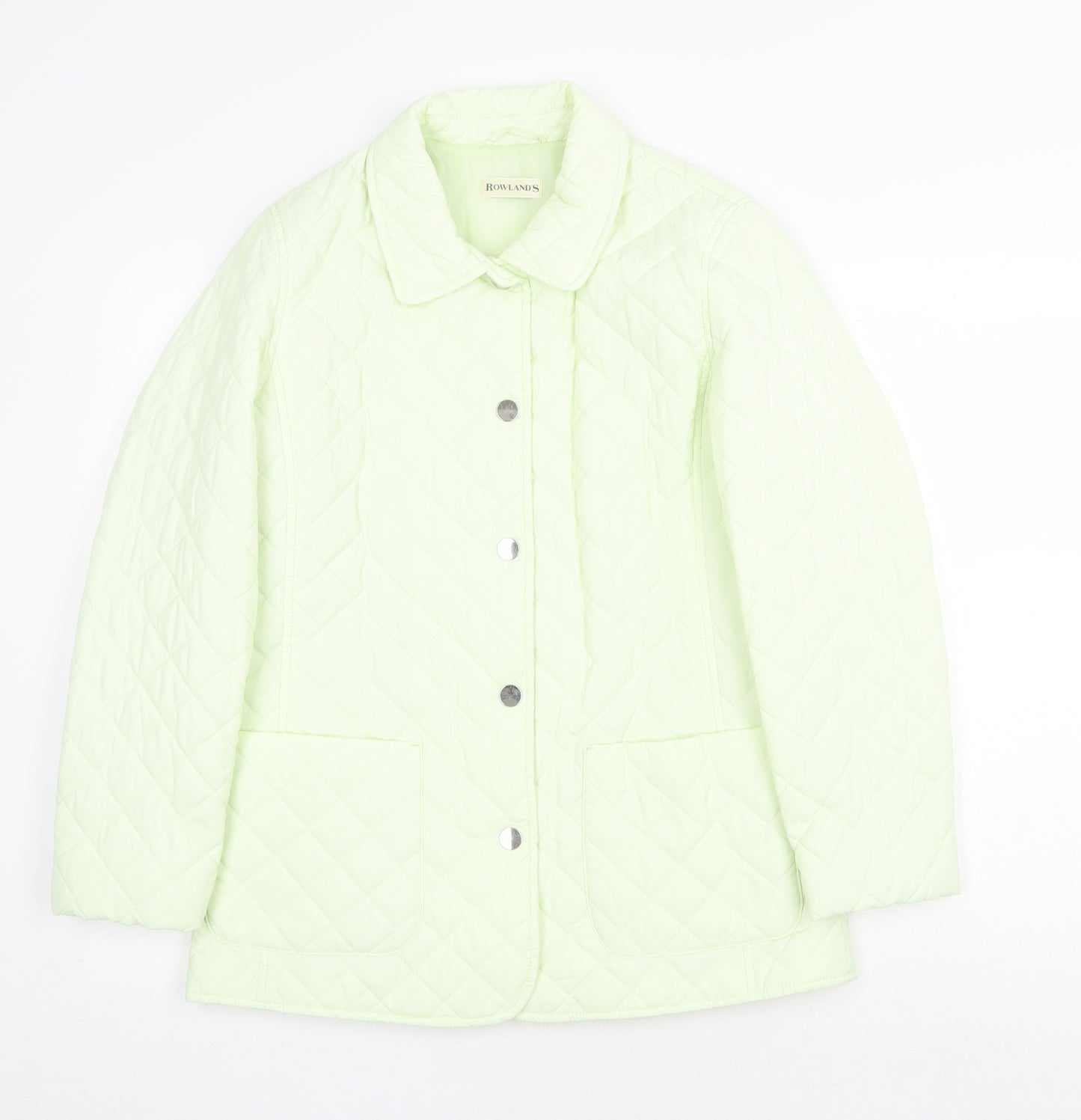 Rowlands Womens Yellow Quilted Jacket Size 8 Button