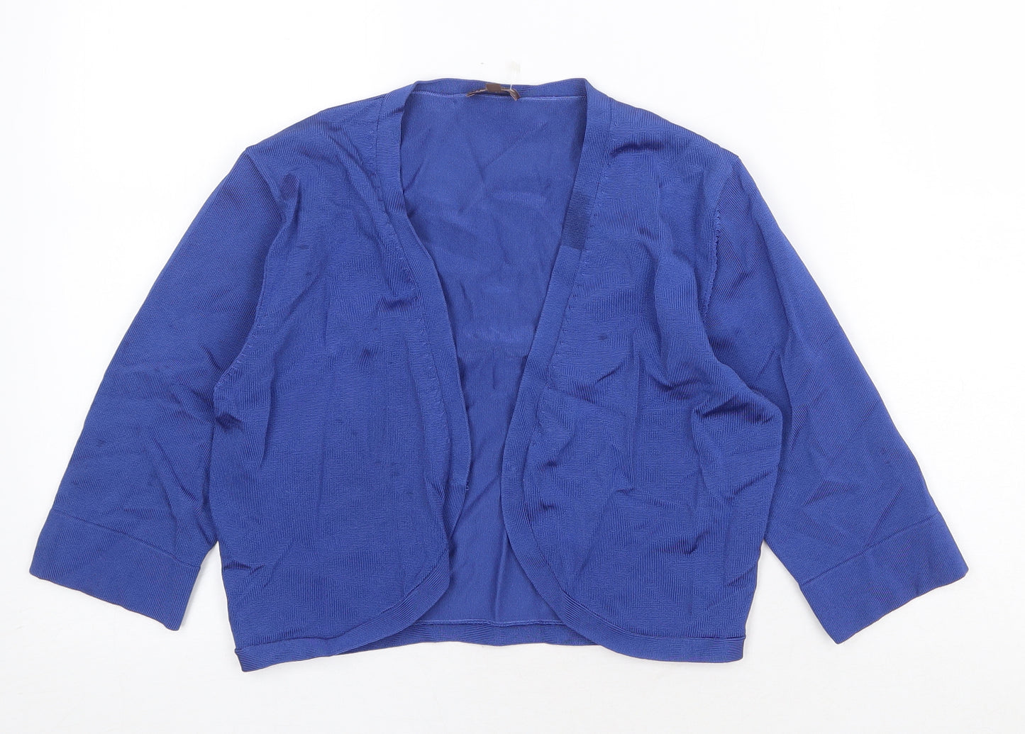 Phase Eight Womens Blue V-Neck Viscose Shrug Jumper Size 12