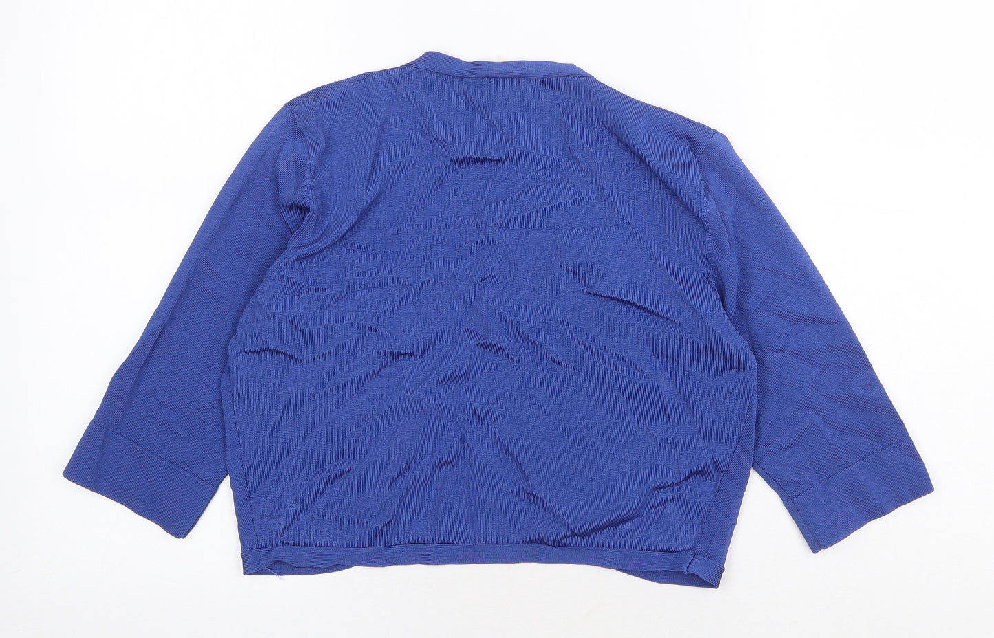 Phase Eight Womens Blue V-Neck Viscose Shrug Jumper Size 12