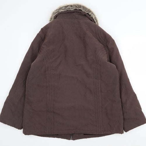 Klassik Womens Brown Jacket Size 18 Zip