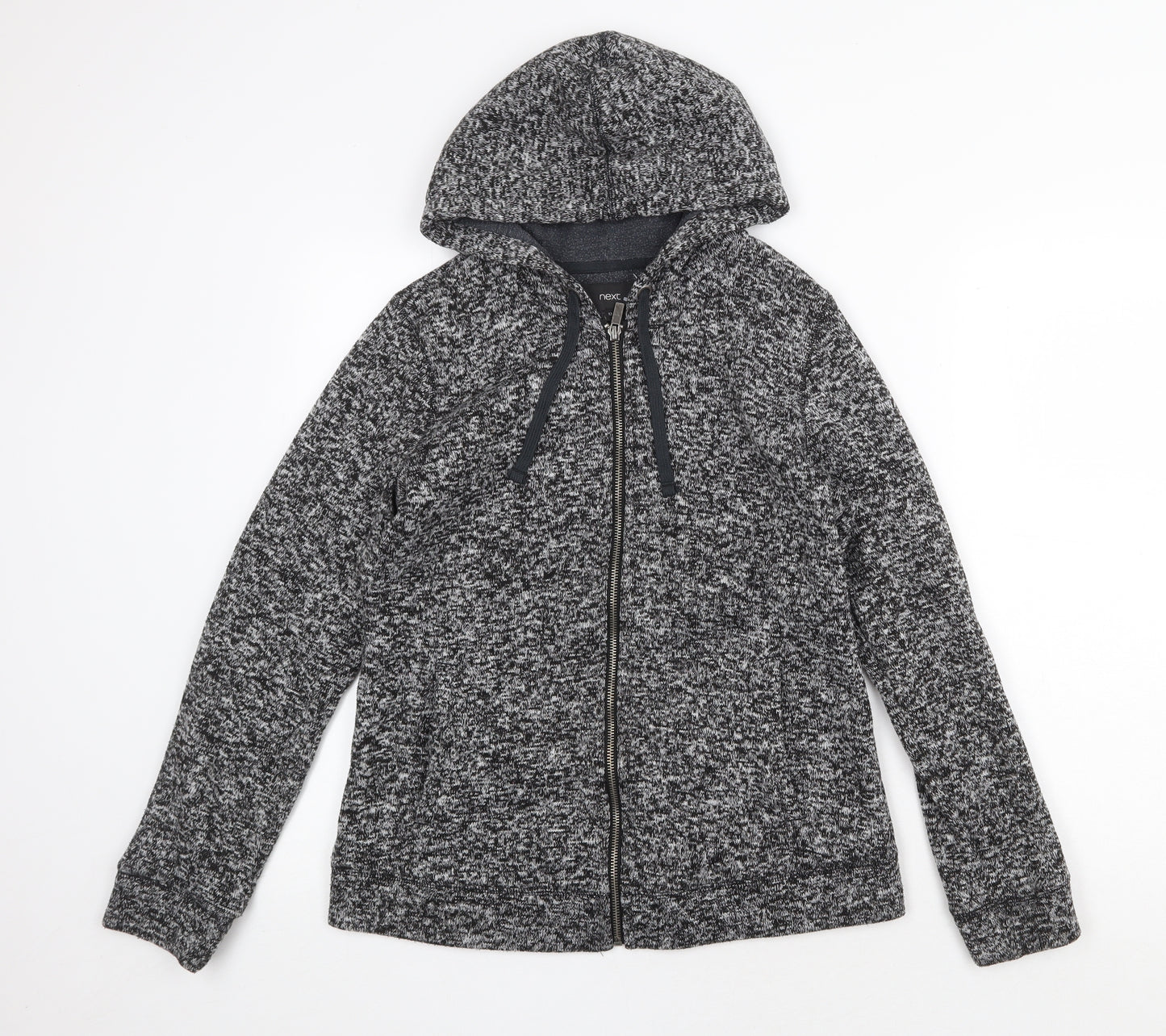 NEXT Womens Grey Polyester Full Zip Hoodie Size 12 Zip