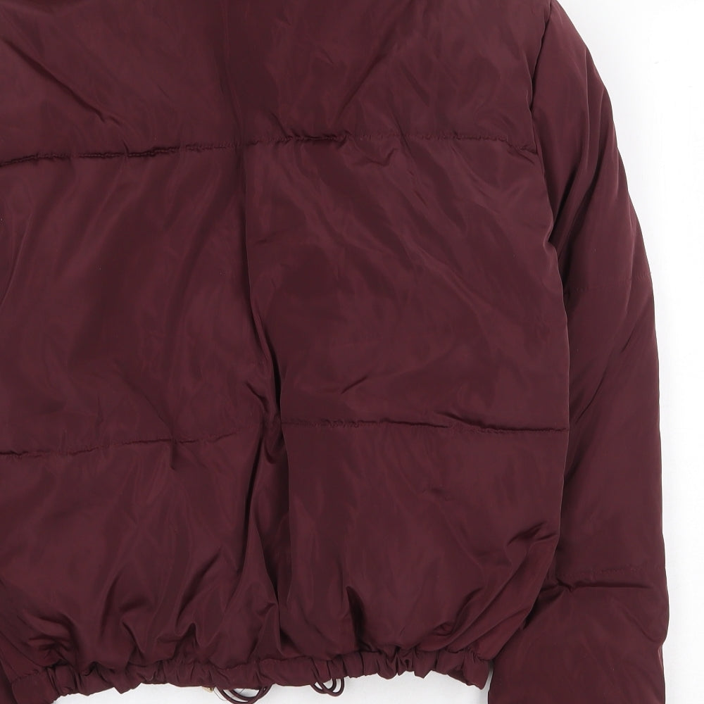 New Look Womens Red Puffer Jacket Jacket Size 6 Zip