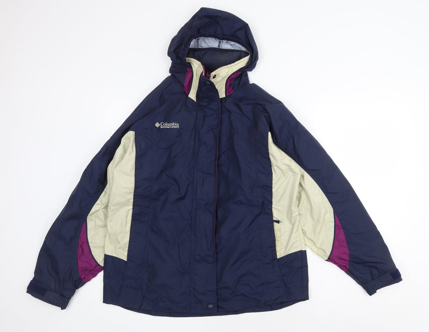 Columbia Womens Blue Windbreaker Jacket Size 14 Zip