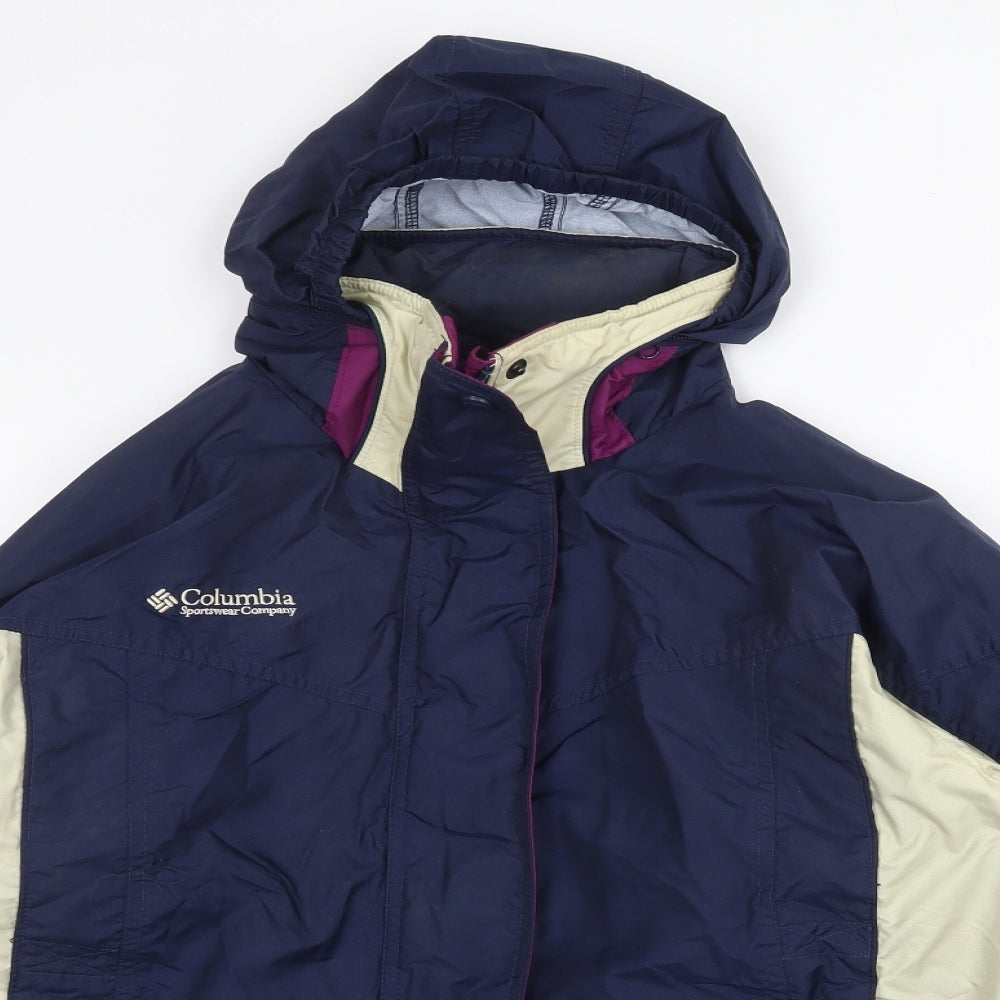 Columbia Womens Blue Windbreaker Jacket Size 14 Zip
