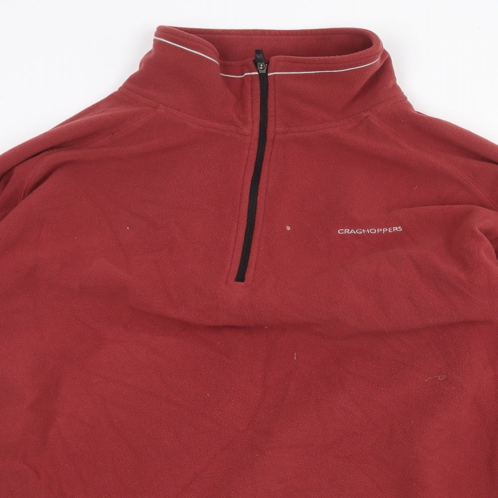 Craghoppers Womens Red Polyester Pullover Sweatshirt Size S Zip