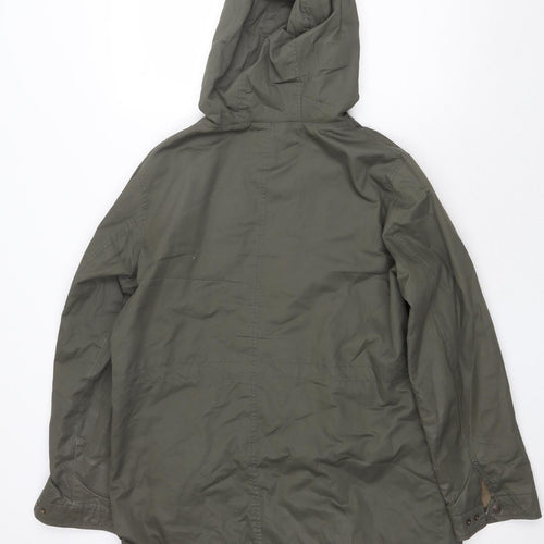 Papaya Womens Green Parka Coat Size 16 Zip