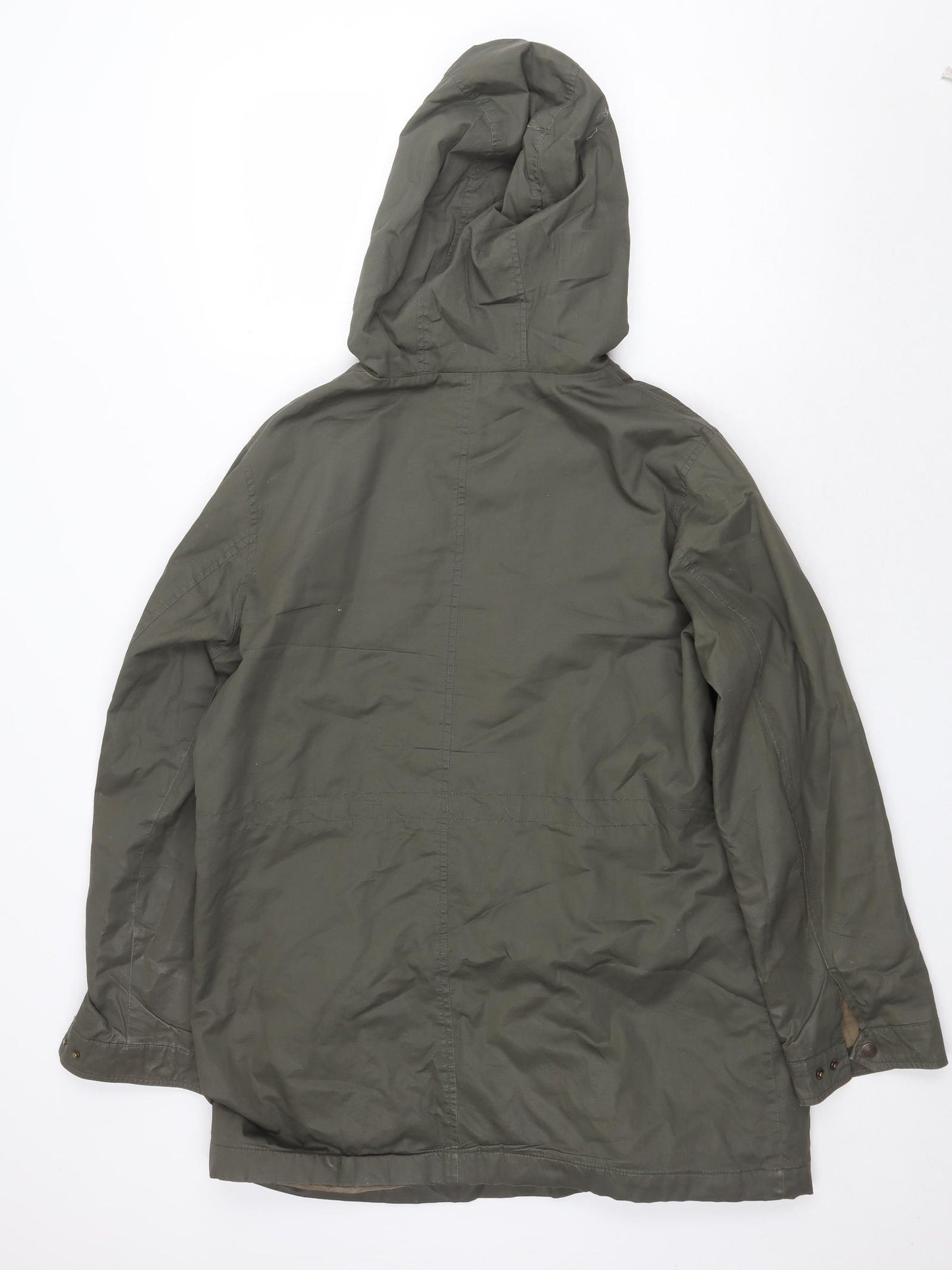 Papaya Womens Green Parka Coat Size 16 Zip