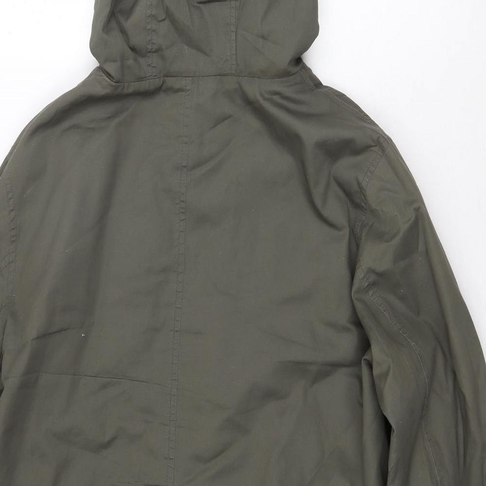 Papaya Womens Green Parka Coat Size 16 Zip
