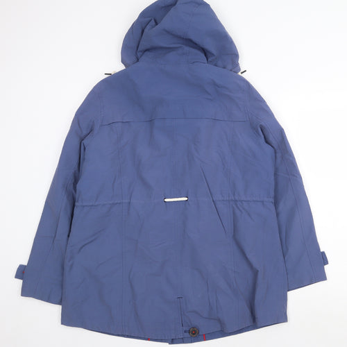 Marks and Spencer Womens Blue Rain Coat Coat Size 18 Zip