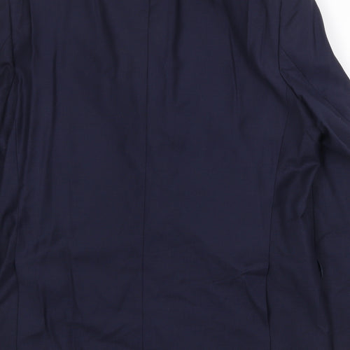 Blackberrys Mens Blue Wool Jacket Suit Jacket Size 40 Regular