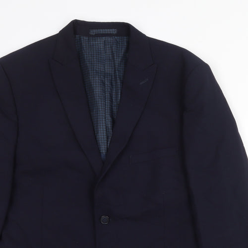Marks and Spencer Mens Blue Wool Jacket Suit Jacket Size 42 Regular