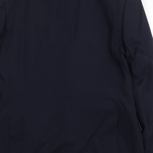 Marks and Spencer Mens Blue Wool Jacket Suit Jacket Size 42 Regular