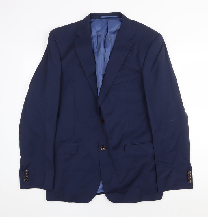 Marks and Spencer Mens Blue Polyester Jacket Suit Jacket Size 42 Regular