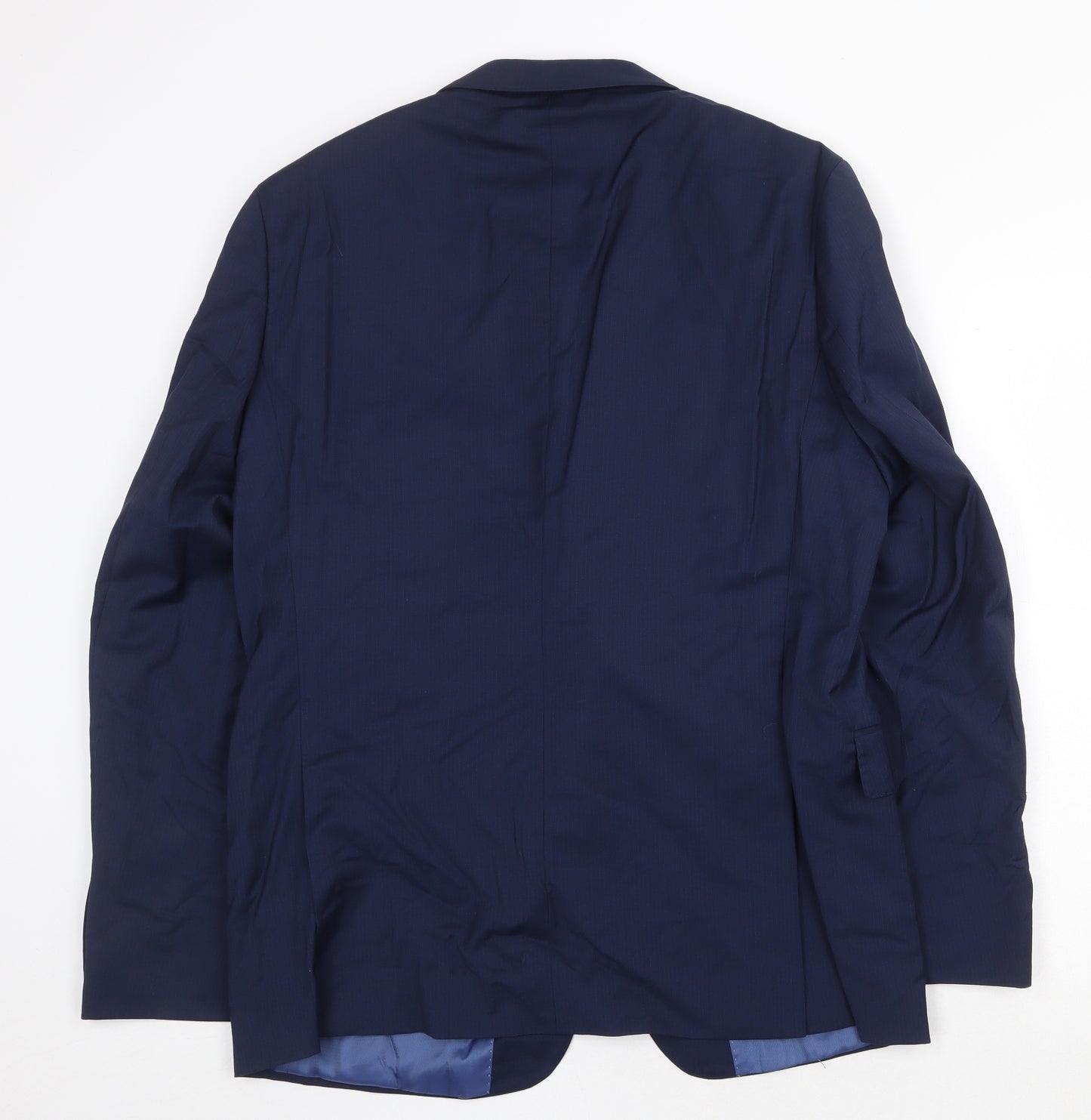 Marks and Spencer Mens Blue Polyester Jacket Suit Jacket Size 42 Regular