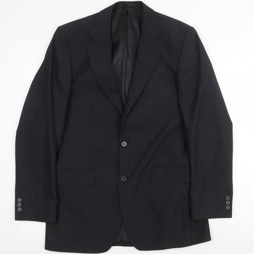 Scott & Taylor Mens Black Polyester Jacket Suit Jacket Size 38 Regular