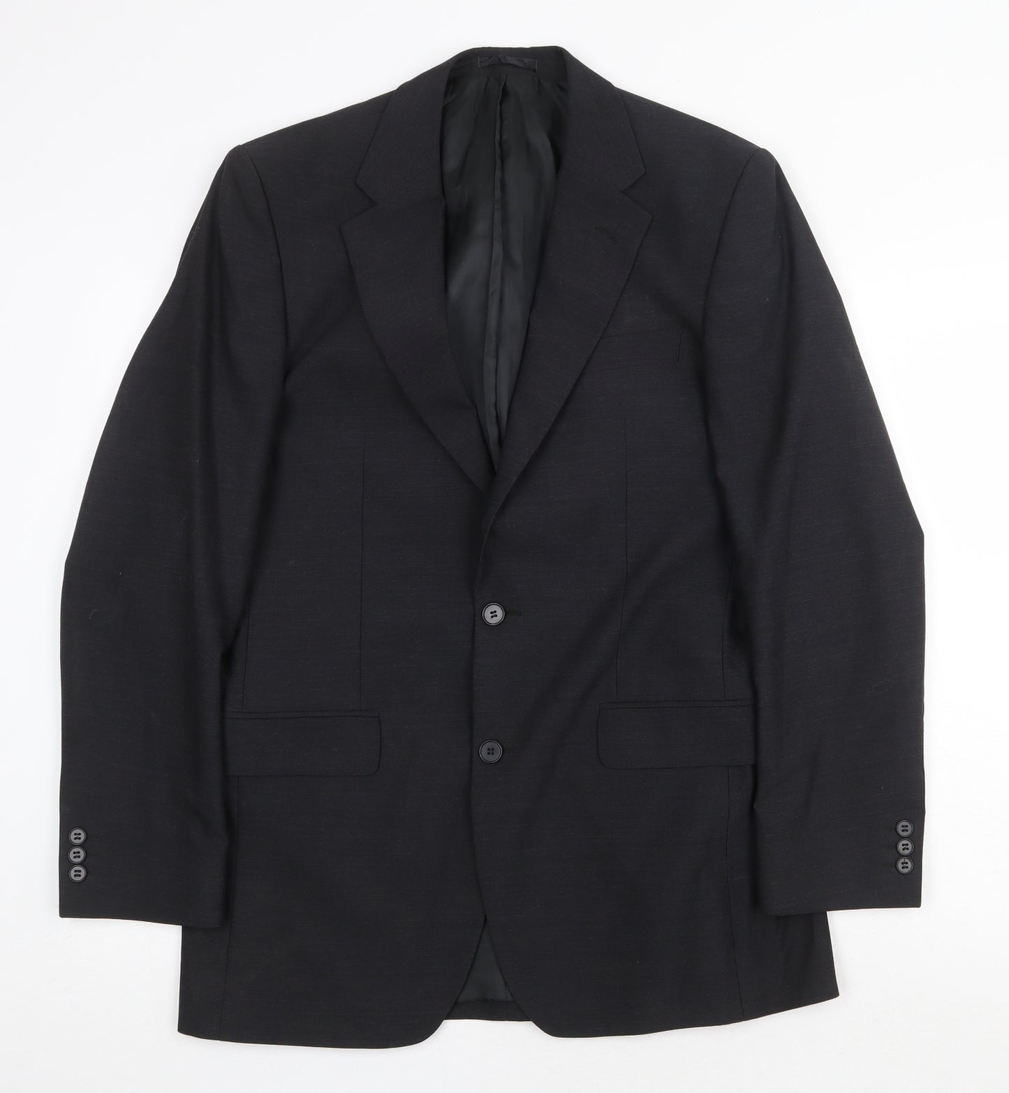 Scott & Taylor Mens Black Polyester Jacket Suit Jacket Size 38 Regular