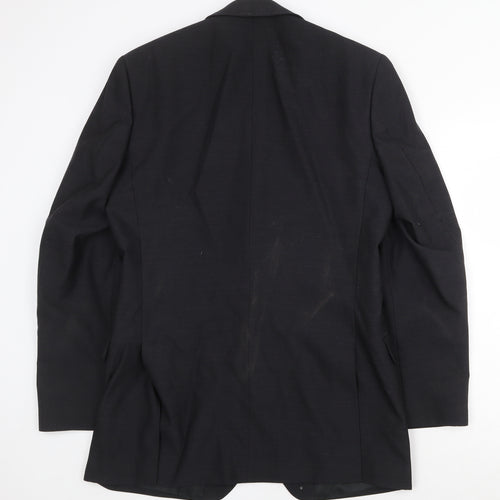 Scott & Taylor Mens Black Polyester Jacket Suit Jacket Size 38 Regular