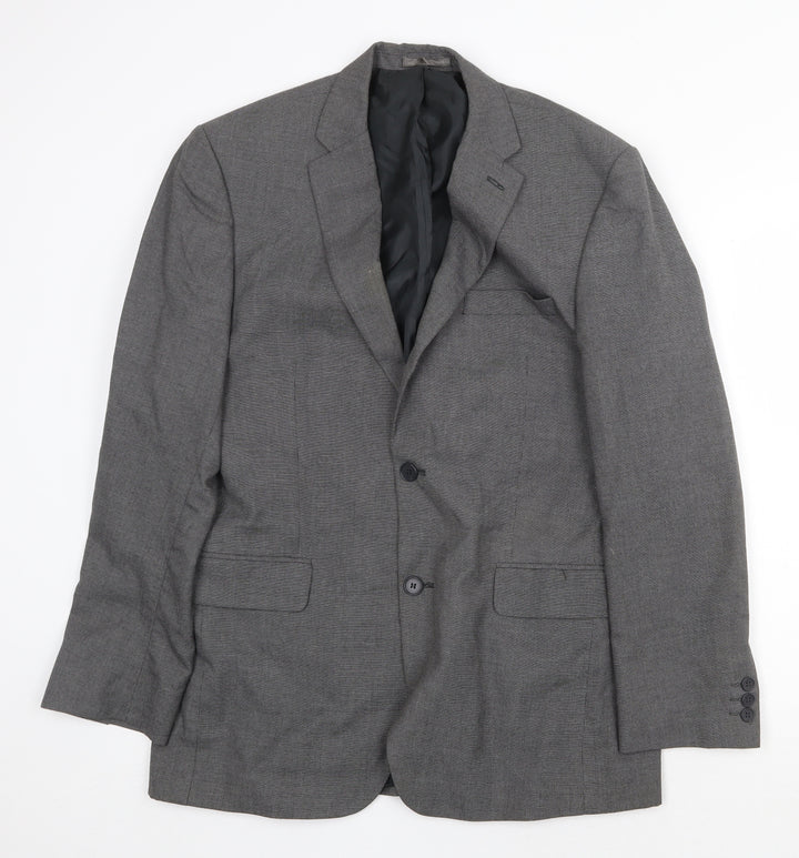 Scott & Taylor Mens Grey Polyester Jacket Suit Jacket Size 40 Regular